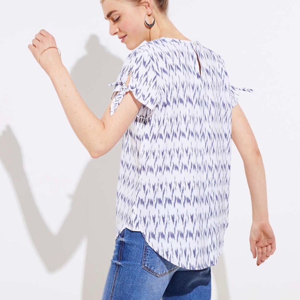 Loft Ikat Tie Sleeve Top